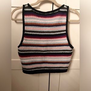 Lelis small striped sweater cardigan tank